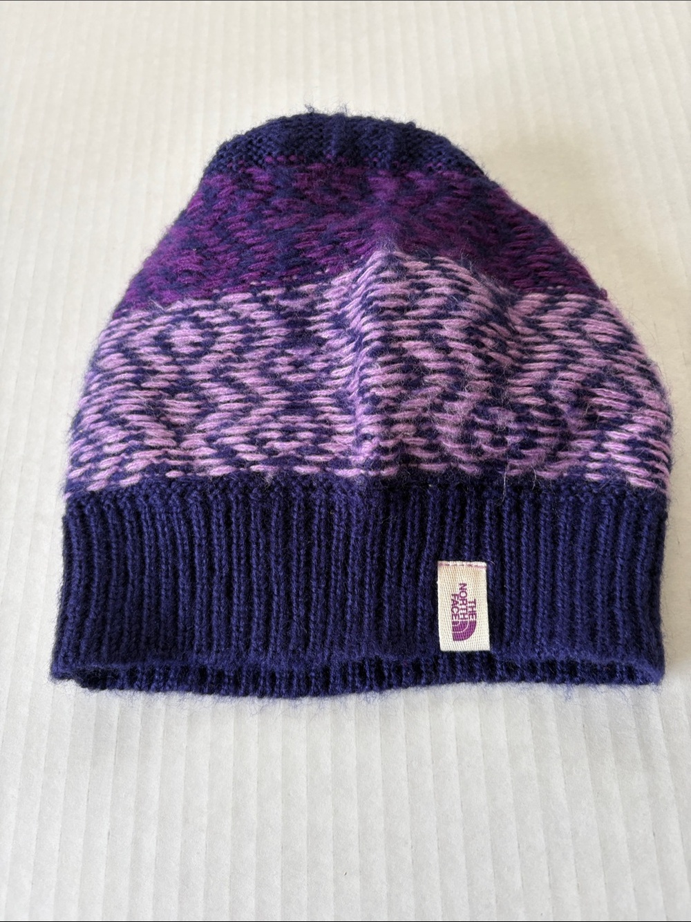 The North Face Purple & Lilac Patterned Knit Beanie